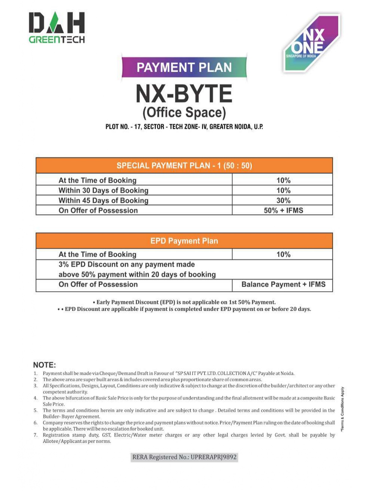 NX Byte payment plan