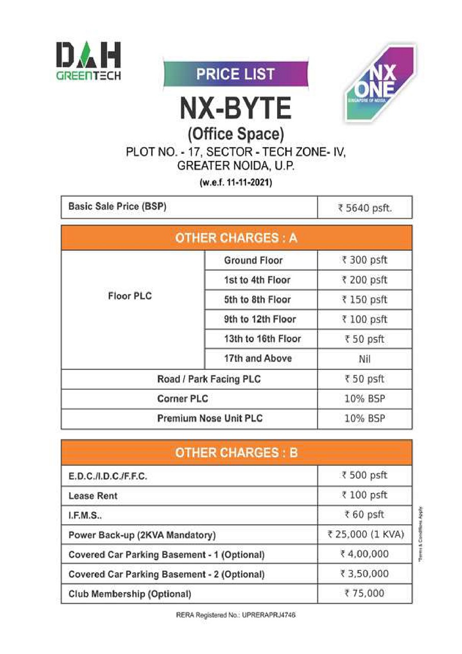 NX Byte Price List